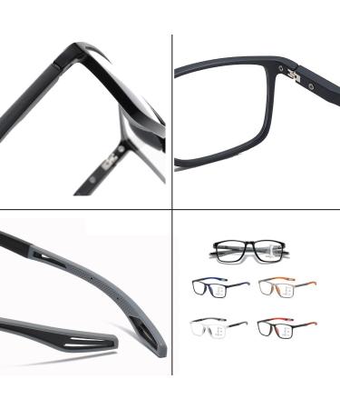 Progressive Multifocus Reading Glasses for Men Women Flexible Sports Glasses Anti blue Light Computer Readers(Couleur:Orange Grandeur:0.0x) - Buy Online on GoSupps.com