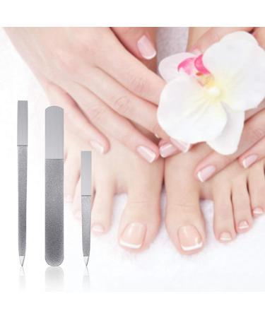 Balawin 6-Piece Nail File Set Stainless Steel Double-Sided Nail File Buffer File Nail File Suitable for Salon Family and Travel - Buy Online on GoSupps.com