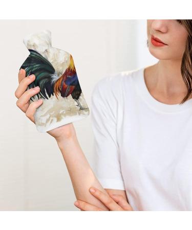 Hot Water Bottle with Lid - Cock Rooster Rubber Pain Relief Cramps Foot Warmer & Therapy - Buy Online on GoSupps.com