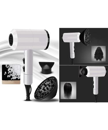 Professional Hair Dryer 2000W Hair Dryer Set Travel Hairdryer Hair Straightener with 9 Pieces of Accessories 2 Speed 3 Heat Negative Ions Overheat Protection Salon Tools Household for Salon Home White - Buy Online on GoSupps.com