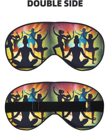 Shop Gymnastics Game Print Eye Mask | Adjustable Blackout Sleep Mask for Men & Women - Best Sleep Aid - Buy Online on GoSupps.com