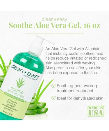 Clean+Easy Soothe Aloe Vera Gel 16oz Pump (473ml) - 2 Pack - Soothing and Hydrating Formula - Buy Online on GoSupps.com