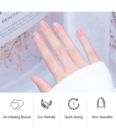 Nude Pink Nail Polish Jelly Pink Nail Varnish Chip Resistant & Water Based Translucent Gel Polish Quick Dry Nail Polish for Manicure DIY at Home Highly Pigmented Clear Gel Nail - Buy Online on GoSupps.com