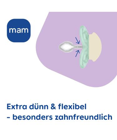 Mam Perfect Night Pacifier Set - Glow in the Dark Tooth-Friendly Eco-Friendly Baby Pacifiers with Box | 0-6 Months - Bird & Fox Design (2-Pack Pink/Beige) - Buy Online on GoSupps.com