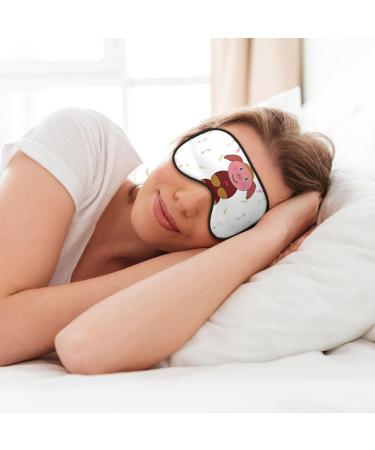 Happy Cartoon Pig Eye Mask - Soft Elastic & Adjustable Sleep Mask for Men & Women | Nighttime Comfort - Buy Online on GoSupps.com