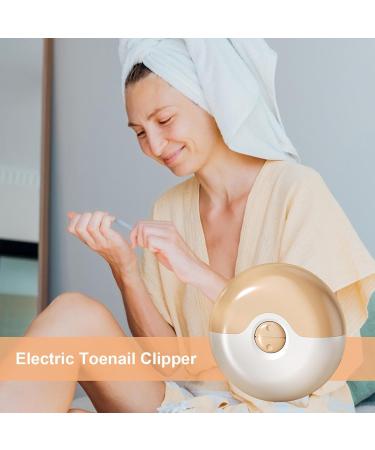 Poupangke Electric Nail Clippers for Adults | Electric Nail Trimmer USB Rechargeable Nail Clippers with Catcher 2 in-1 Nail File for Baby Kids Seniors Adult Yellow - Buy Online on GoSupps.com