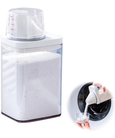 1100ml Laundry Detergent Dispenser | Transparent Reusable Container with Measuring Cup | Ideal for Washing Powder, Softener, Scent Booster | Laundry Storage Solution - Buy Online on GoSupps.com