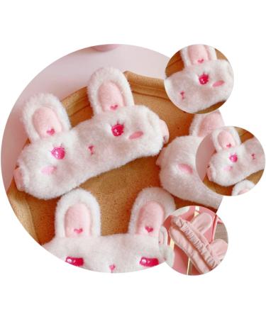 Healifty Bunny Ears Silk Eye Mask - Girl Stuffed Animals Sleeping Mask - Plush Material Blackout Eye Cover - Portable Fluffy Sleeping Mask - White 01 - Buy Online on GoSupps.com