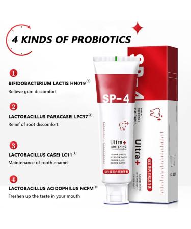 Fivfivgo 4TM Probiotic Whitening Toothpaste - Yayashi SP-4 Lightening Formula (A+B) | International Shipping - Buy Online on GoSupps.com