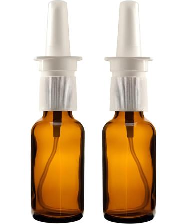 Buy Refillable Amber Glass Nasal Spray Bottles (2-Pack) | Travel-Sized Fine Mist Atomizer | 1 oz (30ml) for Saline | Reusable | International Shipping - Buy Online on GoSupps.com