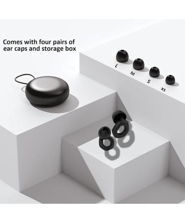 Ear Plugs for Sleeping Super Soft Reusable Earplugs for Sleep High Fidelity Hearing Protection With 8 pc Earplug cap(XS/S/M/L) Used for noise reduction sleep noise sensitivity work learning Black - Buy Online on GoSupps.com