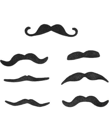 7 Pcs Fake Mustache Self Adhesive Fake Mustache Novelty Black Mustache Stickers Set for Cosplay Costume and Halloween Party - Buy Online on GoSupps.com