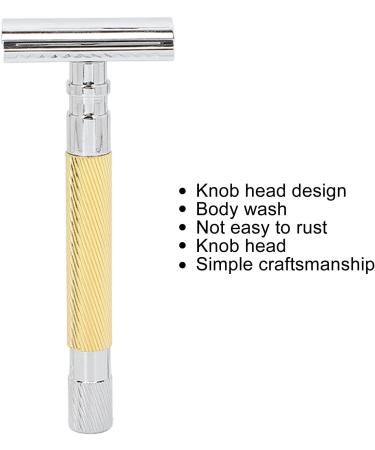 Premium Manual Safety Razor - Ergonomic & Travel-Friendly Gold Razor for Home Use - Buy Online on GoSupps.com