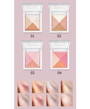 High Gloss Blush eyeshadow Palette 4 color Pearl Eyeshadow Glitter Eyeshadow makeup eye glitter Eyeshadow makeup (01) - Buy Online on GoSupps.com