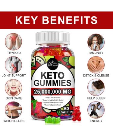 High Strength Keto Gummies for Weight Loss | 60 Apple Cider Vinegar Gummies | Natural & Fast-Acting Slimming Formula - Buy Online on GoSupps.com