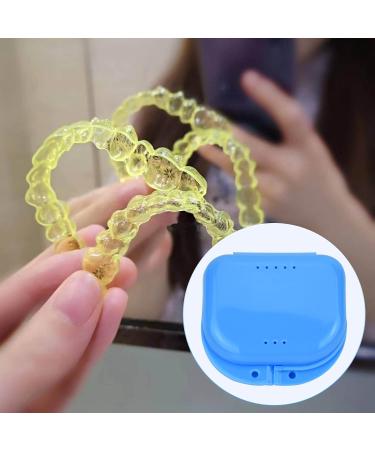 Denture Box Retainer Case Denture Storage Bath Box Denture Holder Box Cleaning Box Lightweight and Portable Cleaning Box with Filter (S Blue) S Blue - Buy Online on GoSupps.com
