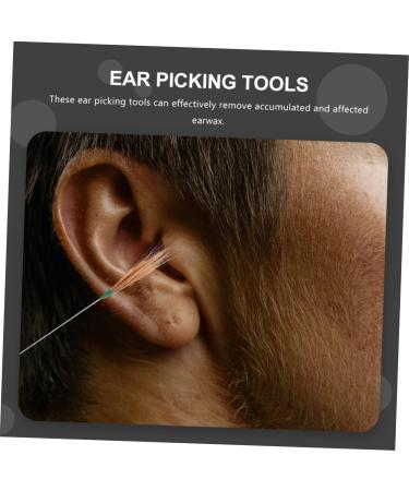 IWOWHERO 16Pcs Ear Cleaner Kit with Handles and Soft Plume Tips Portable Earwax Removal Tools for Ear Cleaning and Wax Build-up Removal Lightweight and Practical for Family Use - Buy Online on GoSupps.com
