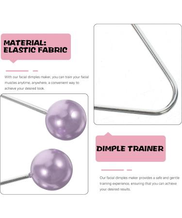 Beavorty 1 Pair Dimple Maker Metal Dimple Trainer Cheeks Balls Forming Mouth Exerciser Effortlessly Obtain Dimples Charming Smile Tool for Face Cheek Purple - Buy Online on GoSupps.com