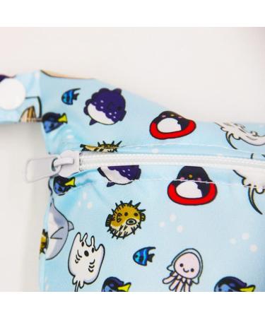 Egurs Waterproof Reusable Wetbag Diaper Bag - Stripes Nappy Bag (22x15cm) | Eco-Friendly & Versatile for International Shipping - Buy Online on GoSupps.com
