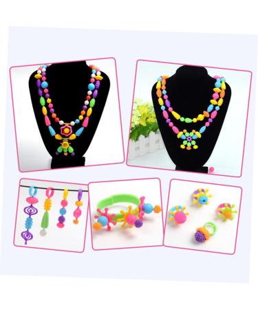 HEMOTON 1 Box Necklace Jewelry Little Girl Necklace Childrens Toy Pop Beads Toys Toys Jewelry Making Kit Toys DIY Necklaces Beads Bracelets Cute Bracelets for - Buy Online on GoSupps.com