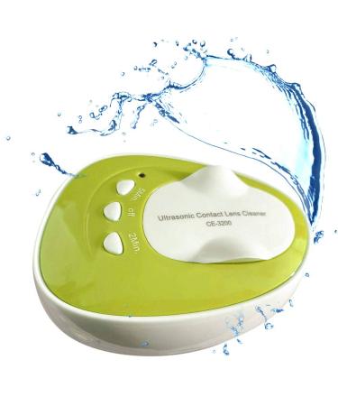Global-Dental Mini Ultrasonic Contact Lens Cleaner Kit Daily Care Fast Cleaning New CE-3200 (Green)