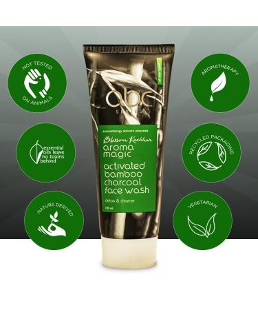 Aroma Magic Activated Charcoal Face Wash - Gently Removes Oil Tightens Pores & Exfoliates for Smooth Radiant Skin | 100ml - Buy Online on GoSupps.com