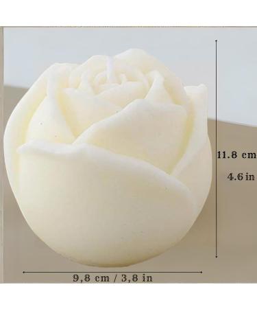 Handmade 16 oz Rose Soy Wax Candles | Eco-Friendly Bedroom Decor | Aesthetic White Candle | 12 Hour Burn Time | Ideal for Weddings & Valentine's Day - Buy Online on GoSupps.com