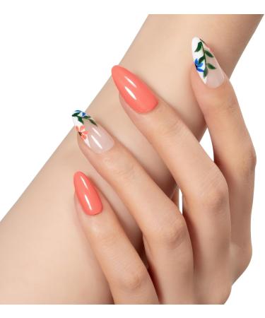 MEGIOR Coral Gel Nail Polish 15ml Coral Orange Gel Polish 1PCS Soak Off UV LED Nail Gel Polish for Nail Art Manicure Salon DIY Home for Women Girls Nails - Buy Online on GoSupps.com