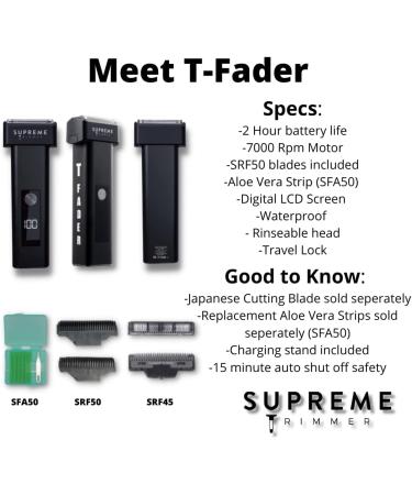 Supreme Trimmer Mens Trimmer & Foil Shaver - ST5220 STF501 Set for Mustache, Beard, Travel - Electric Razor for Men - T Shaper & T Fader - Buy Online on GoSupps.com