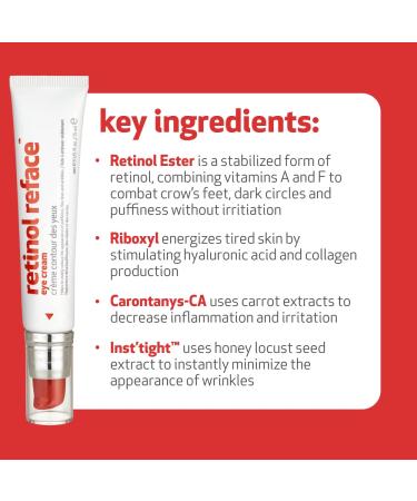 Indeed Labs Retinol Reface Anti-Aging Eye Cream | Wrinkle Repair for Crow's Feet & Younger Skin - Vitamin A & Bakuchiol Serum - Buy Online on GoSupps.com