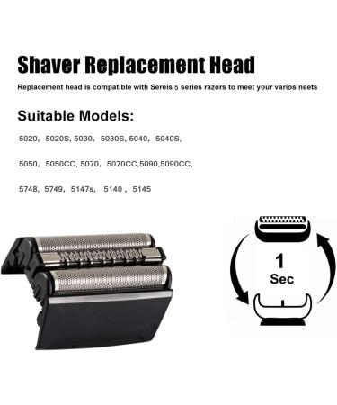 Buy 52B Shaving Head for Braun Series 5 - Replacement Shear Compatible with 5020s 5040s 5050cc 5077cc - Best Accessories for Braun Electric Razors - Buy Online on GoSupps.com
