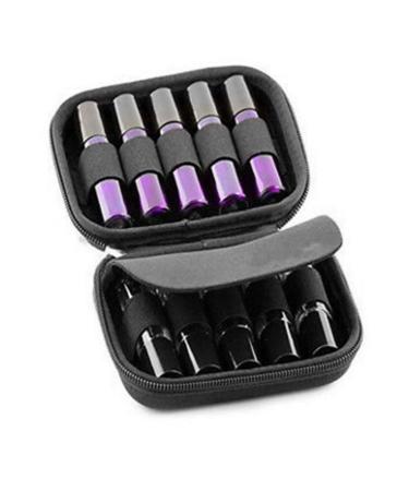 10 Cas De Bouteille D'emplacement Protect Pour Les Rouleaux 10ml Huiles Essentielles Bouteille Sac De Rangement De La Bouteille De Voyage Transportant L'organisateur Titulaire Du Maquill(Color:noir)