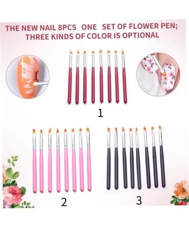 Ipetboom 1 Manicure Tool Uv Gel Nail Brush Nail Art Brush Nail Art Tips Builder Nail Painting Pen Nail Art Supplies Salon 3d Nails Tool Nail Art Accessories Pink Paint Pen Painted - Buy Online on GoSupps.com