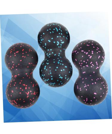 Besportble 3-St Rolling Peanut Massage Balls - Spiky Yoga Rollers for Foot & Neck Physiotherapy | International Shipping - Buy Online on GoSupps.com