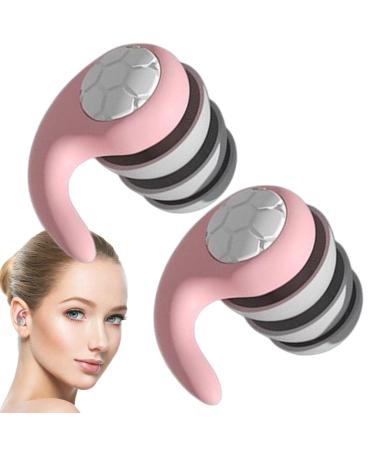 Noise Reduction Plugs Waterproof Silencer Earplugs Three Layers Reusable Waterproof Silicone Hearing Protection with Case for Hulzogul Sensitivity Flower Butterfly Lily:pink