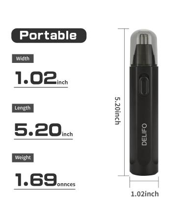 Buy Cordless Waterproof Nose Hair Trimmer - Painless Ear & Nose Hair Remover for Men & Women | Dual Edge Blades | Easy Cleansing Eyebrow Trimming Tool - Buy Online on GoSupps.com