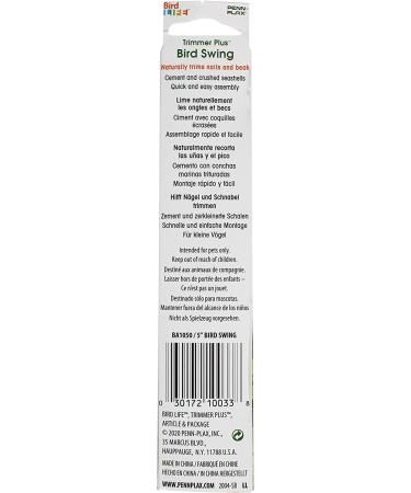 PENN-PLAX Bird-Life Trimmer Plus Swing for Small Birds | Nail & Beak Grooming | Parakeets, Cockatiels, Finches - Buy Online on GoSupps.com
