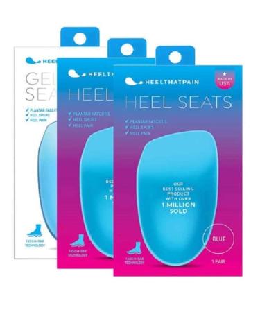 Heel That Pain Perfect Fit Kit - Original  Hybrid  and Gel Heel Seats Foot Orthotic Inserts - Heel Cups Cushions Insoles for Plantar Fasciitis  Heel Spurs  and Heel Pain  Large (W: 10.5-13  M: 8.5-12)