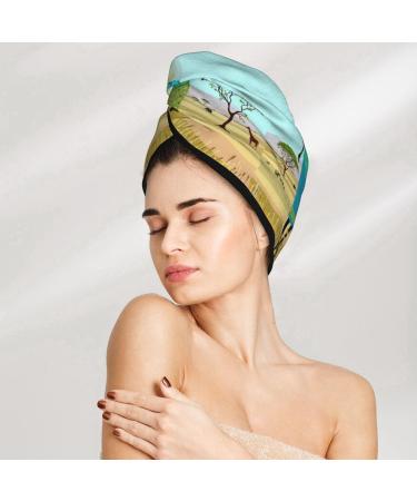Hair Towel Wrap for Quick Drying | Button Towel Turban for African Women | Fast Hair Drying Solution - Buy Online on GoSupps.com