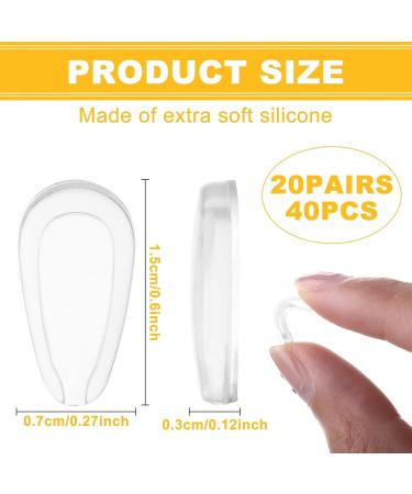 Curred 20 Pairs Silicone Glasses Nose Pads - Self-Adhesive Non-Stick 3mm Thick Airbag Nose Pads for Glasses & Sunglasses (White) - Buy Online on GoSupps.com