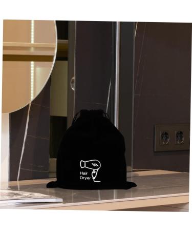 FOMIYES 2pcs Flannel Hair Dryer Bag Drawstring Pouch Hair Dryer Travel Bag Hair Dryer Drawstring Bag 26.00X23.00X0.50CMx2pcs Blackx2pcs - Buy Online on GoSupps.com
