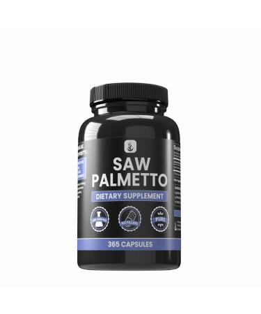 PURE ORIGINAL INGREDIENTS Saw Palmetto (365 Capsules) No Magnesium Or Rice Fillers Always Pure Lab Verified 365 Count (Pack of 1)