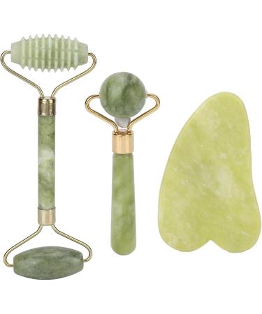 Yosoo Jadestone Face Roller Firming Beauty Set - Best Face Massage Tool for Radiant Skin | International Shipping Available - Buy Online on GoSupps.com