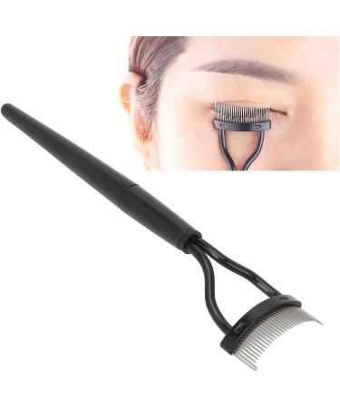 Eyelash Comb Separator Eyelash Comb Folding Reusable Stainless Steel Eyelash Separator with Cover Cosmetic Tool Black - Buy Online on GoSupps.com