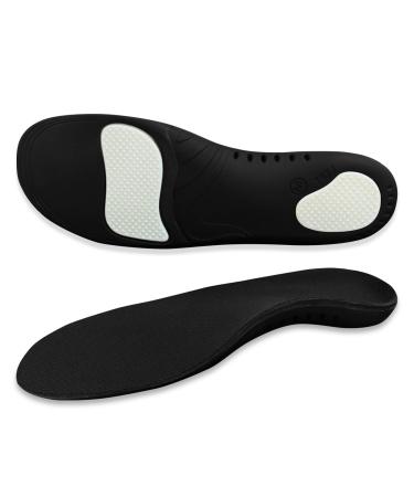 Plantar Fasciitis Insoles Relief Support Pain Relief Orthotics Arch Support Inserts Insoles Flat Feet Orthotic Shoe Insert for Men&Women Work Boot Shoe Insole Absorb Shock Every Step Standing S (Men 7-8.5/Women 8-9.5) Black Black