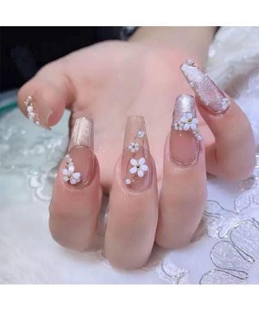 3D Flower Nail Charms - 6 Color Rhinestones & Caviar Beads for DIY Nail Art | Manicure Decor - Buy Online on GoSupps.com