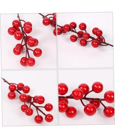 ABOOFAN 30 Pcs Christmas Red Fruit Decoration Artificial Berry Branches Berry Fruit Picks Artificial Berries Branches Christmas Berry Decorations Wedding Foam Banquet Artificial Flower - Buy Online on GoSupps.com
