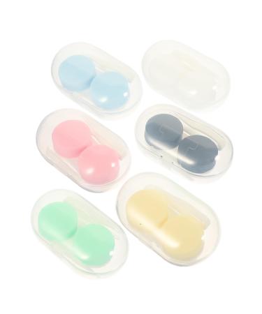 Partykindom 6 sentences Contact lens holder contact lens holder lens care set Lensetet lensetui-kit practical lens case mini lensing container glossy travel kit