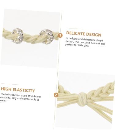 FRCOLOR Diamond-encrusted Colorful Twist Hair Rope Pearl Hair Clips Rhinestone Hair Ties Stretchy Hair Bands Rhinestone Hair Clips Tiara Fabric + Diamond Miss Decorate Elastic - Buy Online on GoSupps.com