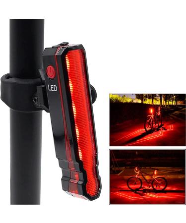 Bike Tail Lights USB Rechargeable, Super Bright Bicycle Rear Light 5 LED 2 Light 6 Modes, Red High Intensity Led Accessories Fits On Any Bike. Easy to Install for High Performance Cycling Safety